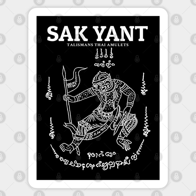 Sak Yant Hanuman Sticker by KewaleeTee